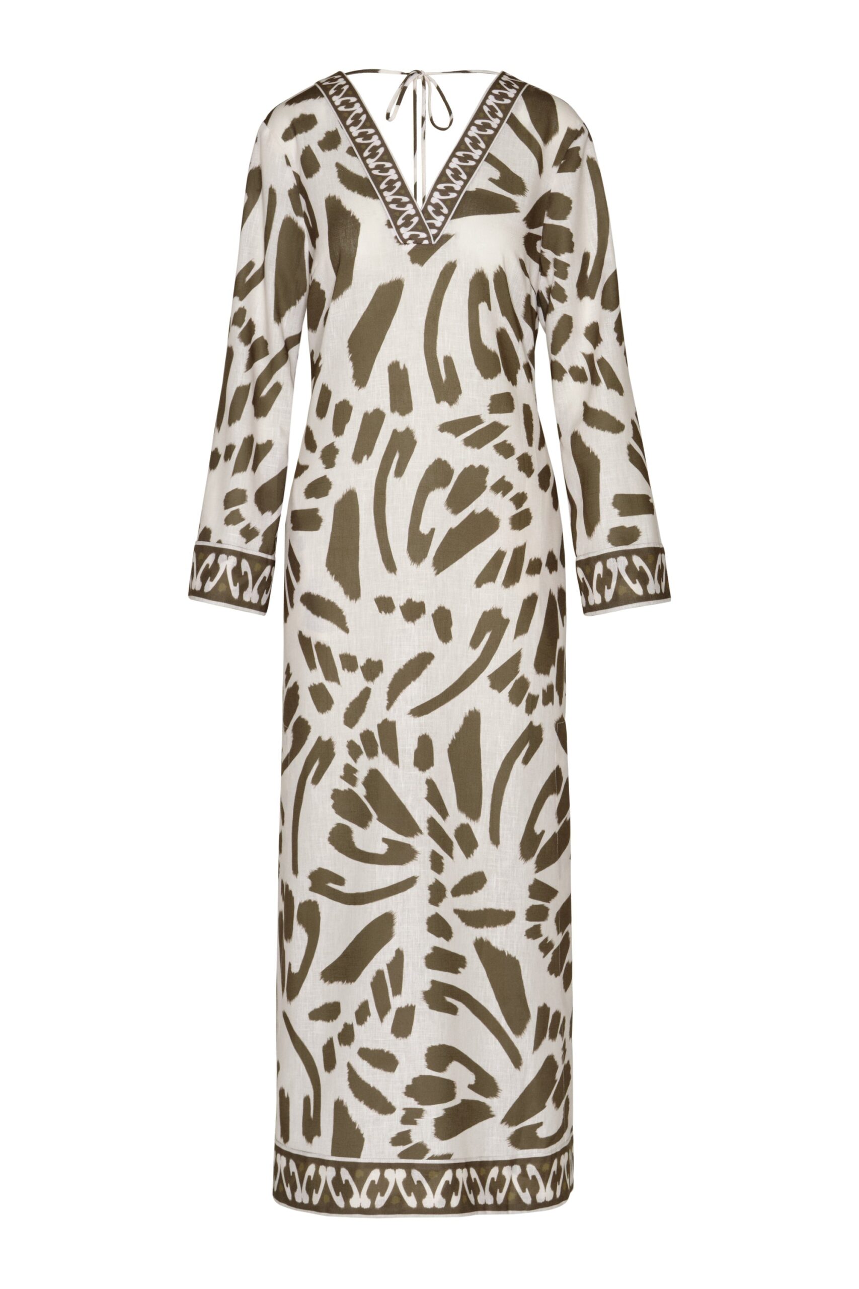 Andres Otalora Colombian Designer Dress - Luxury Womenswear Andres Otalora luxury designer Dress with bold silhouette in linen