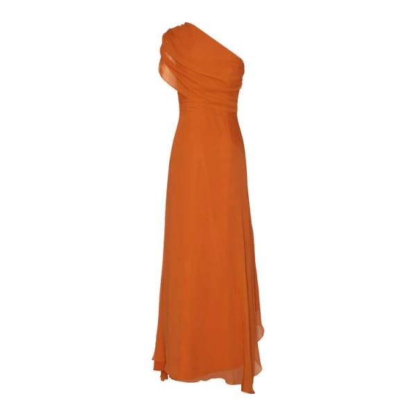 Andres Otalora luxury designer Dress with bold silhouette in linen