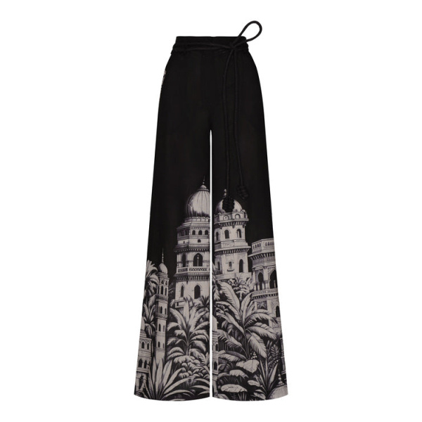 Andres Otalora luxury designer Pant with bold silhouette in linen