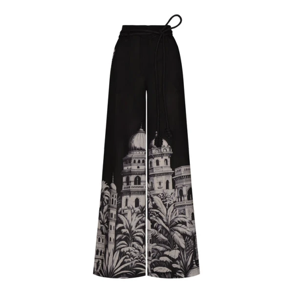 Andres Otalora luxury designer Pant with bold silhouette in linen