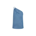 Andres Otalora luxury designer Top with bold silhouette in linen