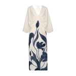 Andres Otalora luxury designer Dress with bold silhouette in linen