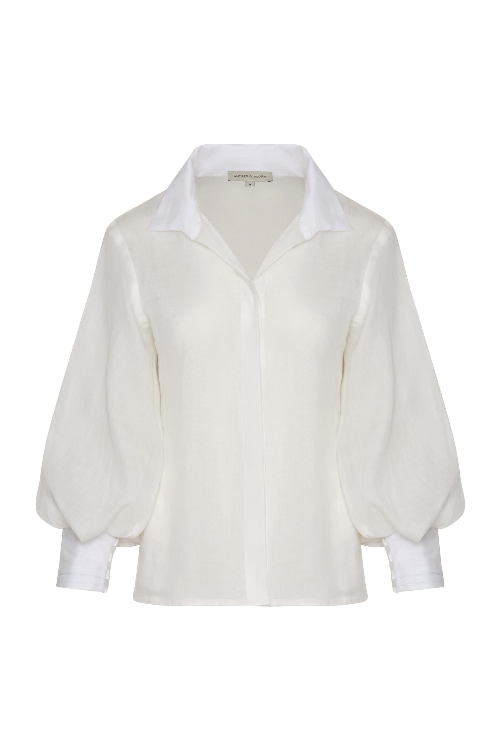 Andres Otalora Colombian Designer Top - Luxury Womenswear Andres Otalora luxury designer Top with bold silhouette in linen