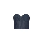 Andres Otalora luxury designer Top with bold silhouette in linen