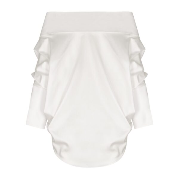 Andres Otalora luxury designer Top with bold silhouette in linen