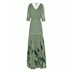 Andres Otalora Colombian Designer Dress - Luxury Womenswear Andres Otalora luxury designer Dress with bold silhouette in linen