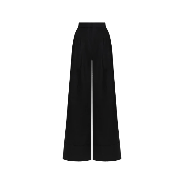 Andres Otalora luxury designer Pant with bold silhouette in linen