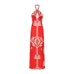 Andres Otalora luxury designer Dress with bold silhouette in linen