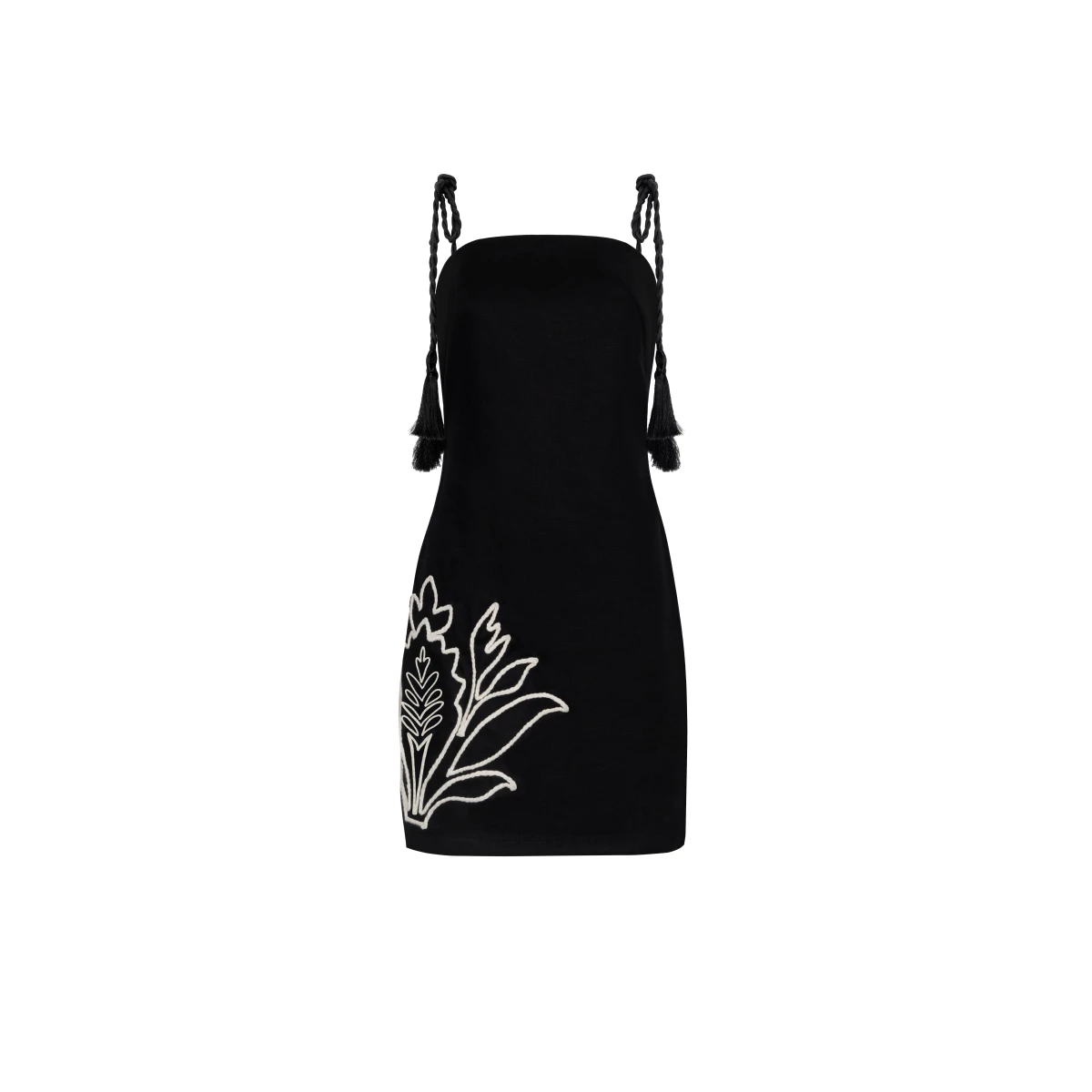 Andres Otalora luxury designer Dress with bold silhouette in linen