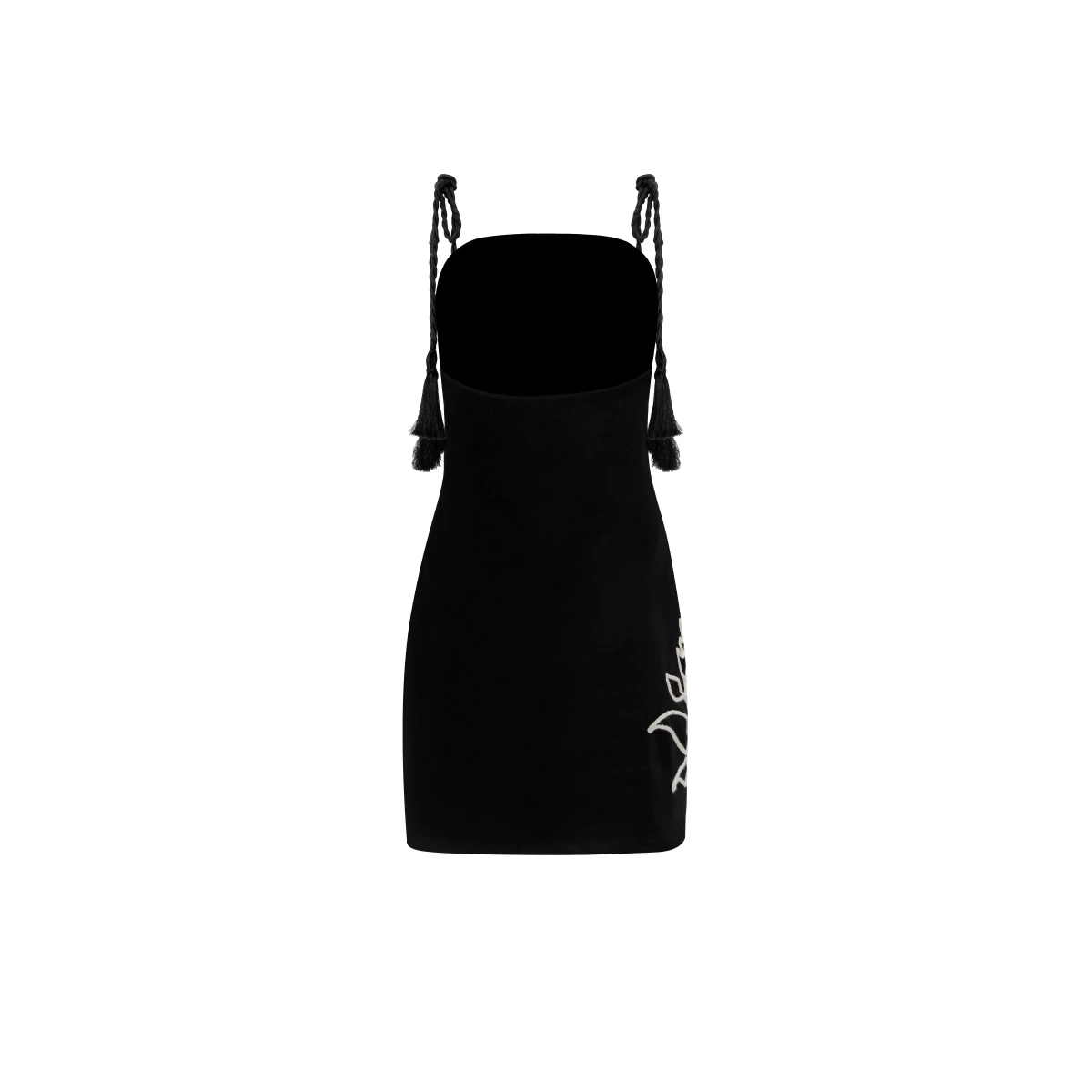Andres Otalora luxury designer Dress with bold silhouette in linen