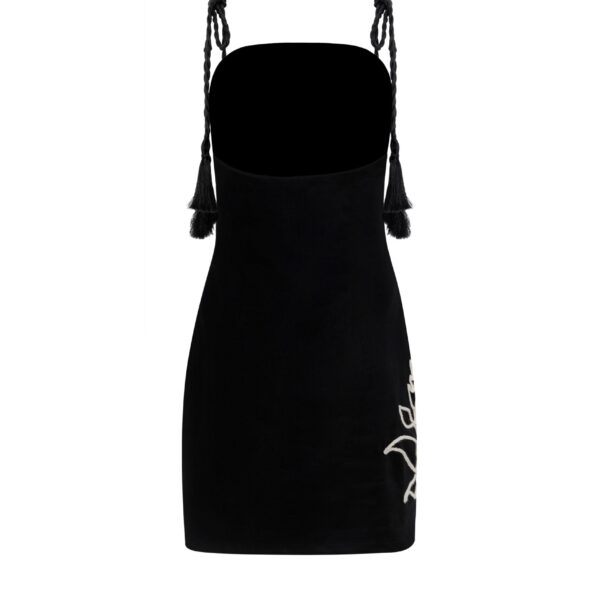 Andres Otalora luxury designer Dress with bold silhouette in linen
