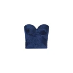Andres Otalora luxury designer Top with bold silhouette in linen