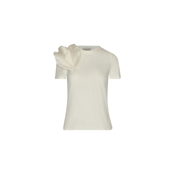Andres Otalora luxury designer Top with bold silhouette in linen