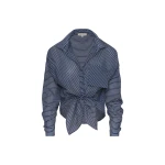 Andres Otalora luxury designer Top with bold silhouette in linen