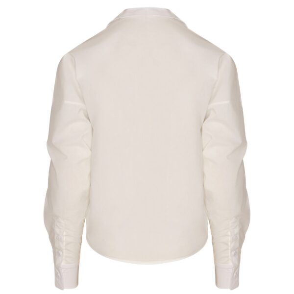 Andres Otalora luxury designer Top with bold silhouette in linen