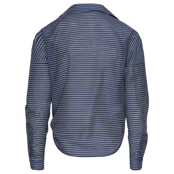 Andres Otalora luxury designer Top with bold silhouette in linen