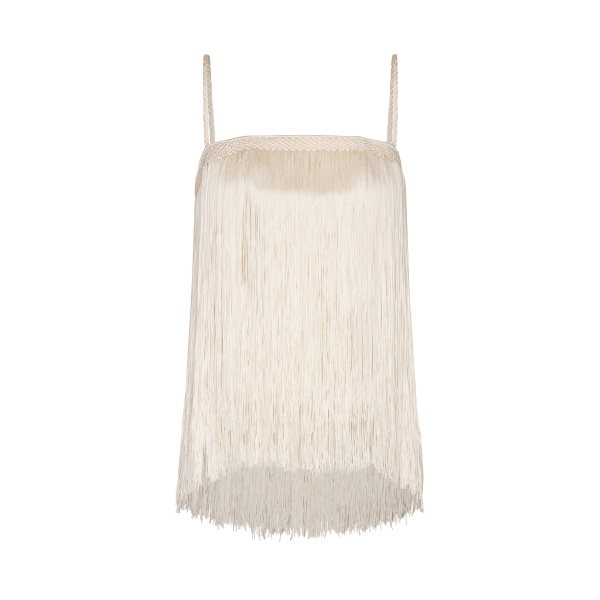 Andres Otalora luxury designer Top with bold silhouette in linen
