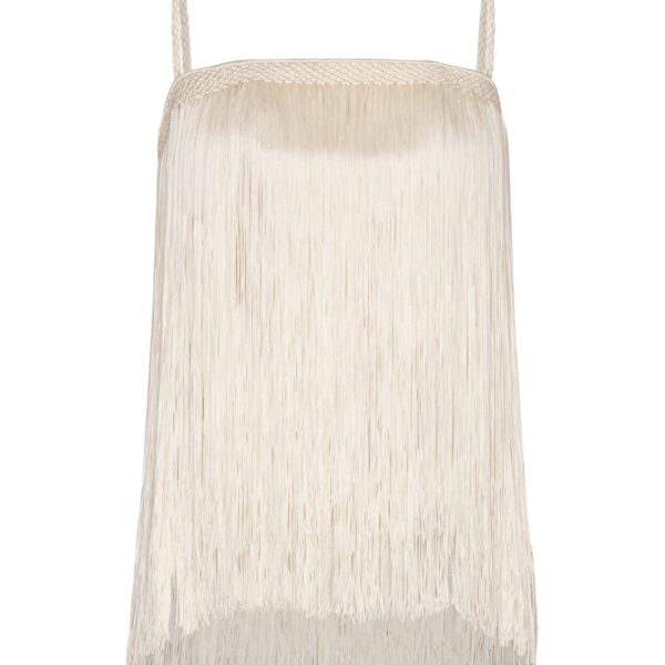 Andres Otalora luxury designer Top with bold silhouette in linen