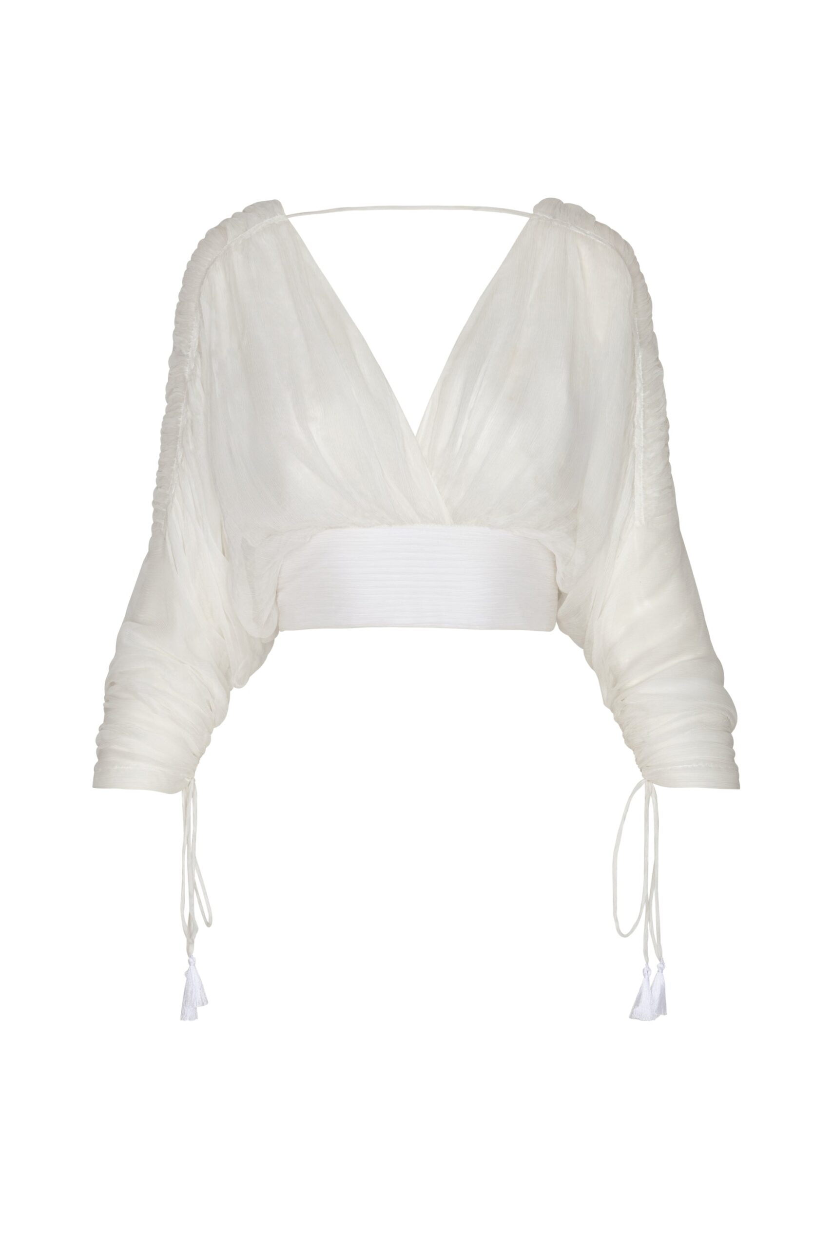 Andres Otalora Colombian Designer Top - Luxury Womenswear Andres Otalora luxury designer Top with bold silhouette in linen