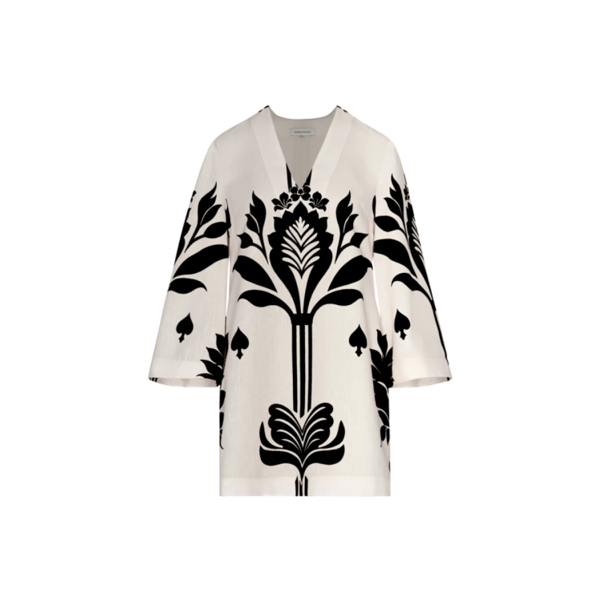 Andres Otalora luxury designer Dress with bold silhouette in linen