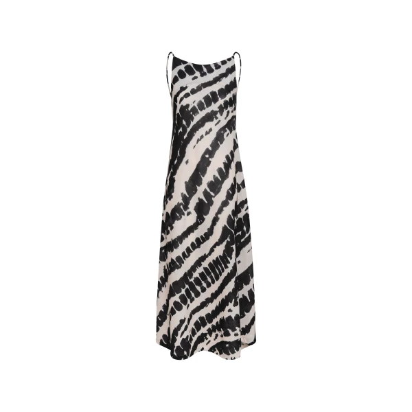 Andres Otalora luxury designer Dress with bold silhouette in linen