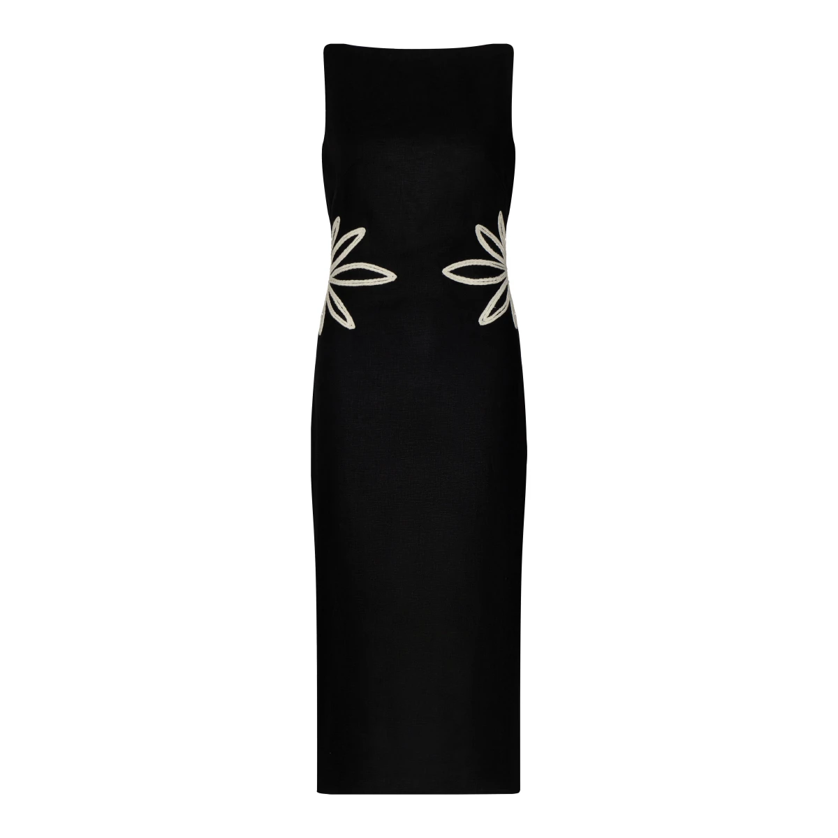 Andres Otalora luxury designer Dress with bold silhouette in linen