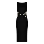 Andres Otalora Colombian Designer Dress - Luxury Womenswear Andres Otalora luxury designer Dress with bold silhouette in linen