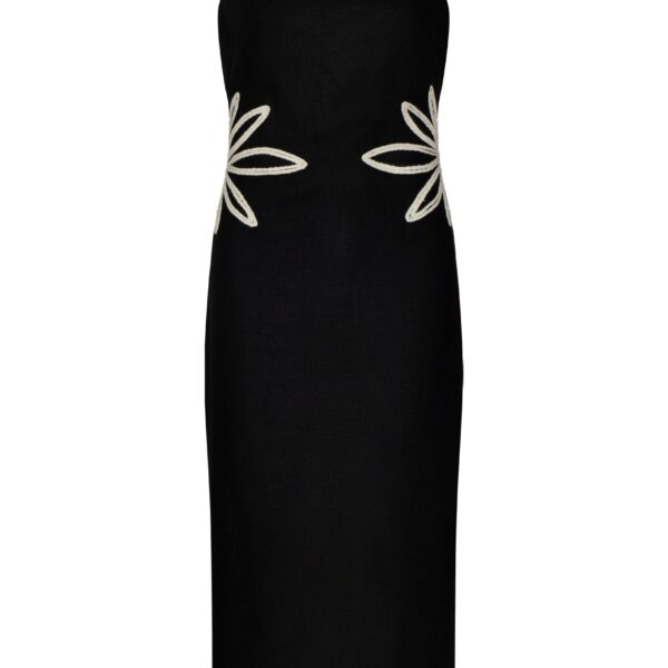 Andres Otalora luxury designer Dress with bold silhouette in linen