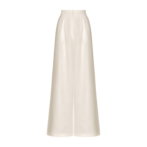 Andres Otalora luxury designer Pant with bold silhouette in linen
