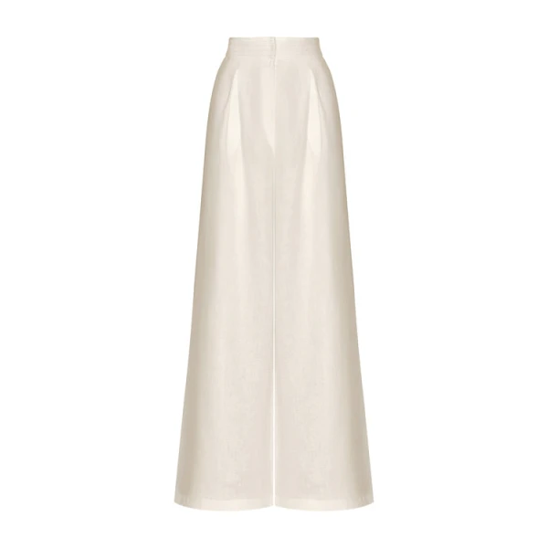 Andres Otalora luxury designer Pant with bold silhouette in linen