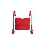 Andres Otalora luxury designer Top with bold silhouette in linen
