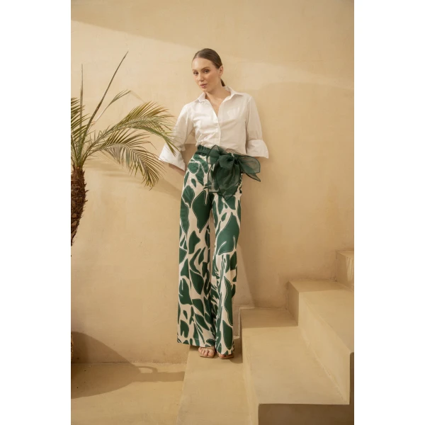 Andres Otalora luxury designer Pant with bold silhouette in linen