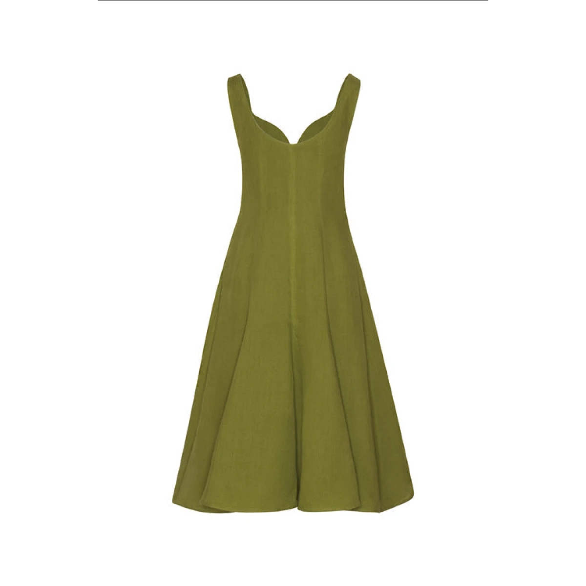 Andres Otalora luxury designer Dress with bold silhouette in linen