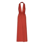 Andres Otalora luxury designer Dress with bold silhouette in linen