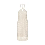 Andres Otalora luxury designer Dress with bold silhouette in linen