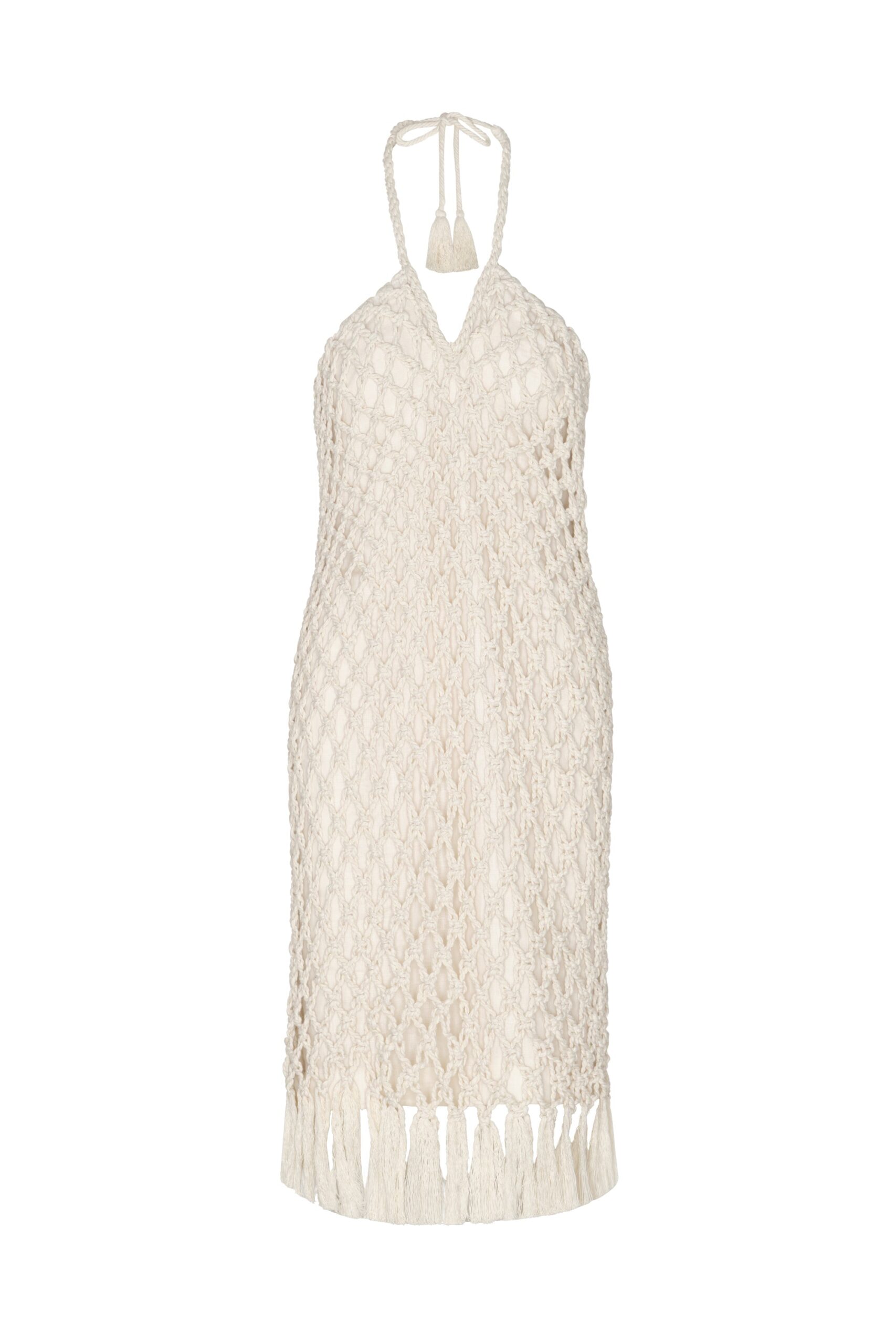 Andres Otalora Colombian Designer Dress - Luxury Womenswear Andres Otalora luxury designer Dress with bold silhouette in linen