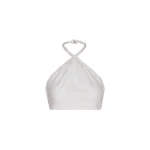 Andres Otalora luxury designer Top with bold silhouette in linen