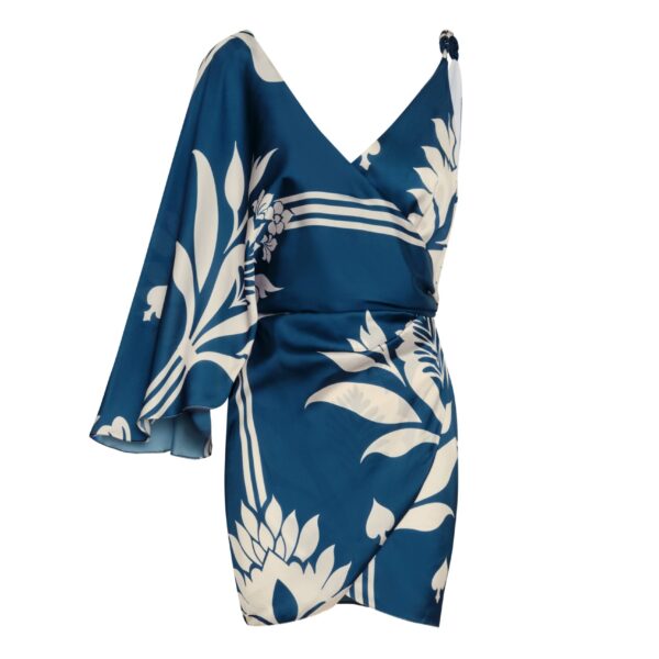 Andres Otalora luxury designer Dress with bold silhouette in linen