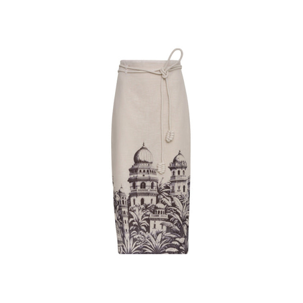 Andres Otalora luxury designer Skit with bold silhouette in linen