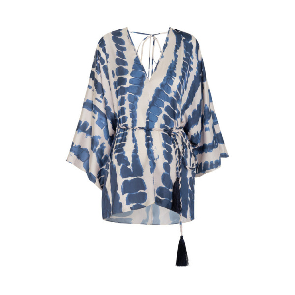 Andres Otalora luxury designer Top with bold silhouette in linen