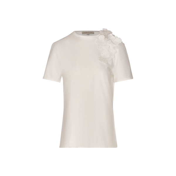 Andres Otalora luxury designer Top with bold silhouette in linen