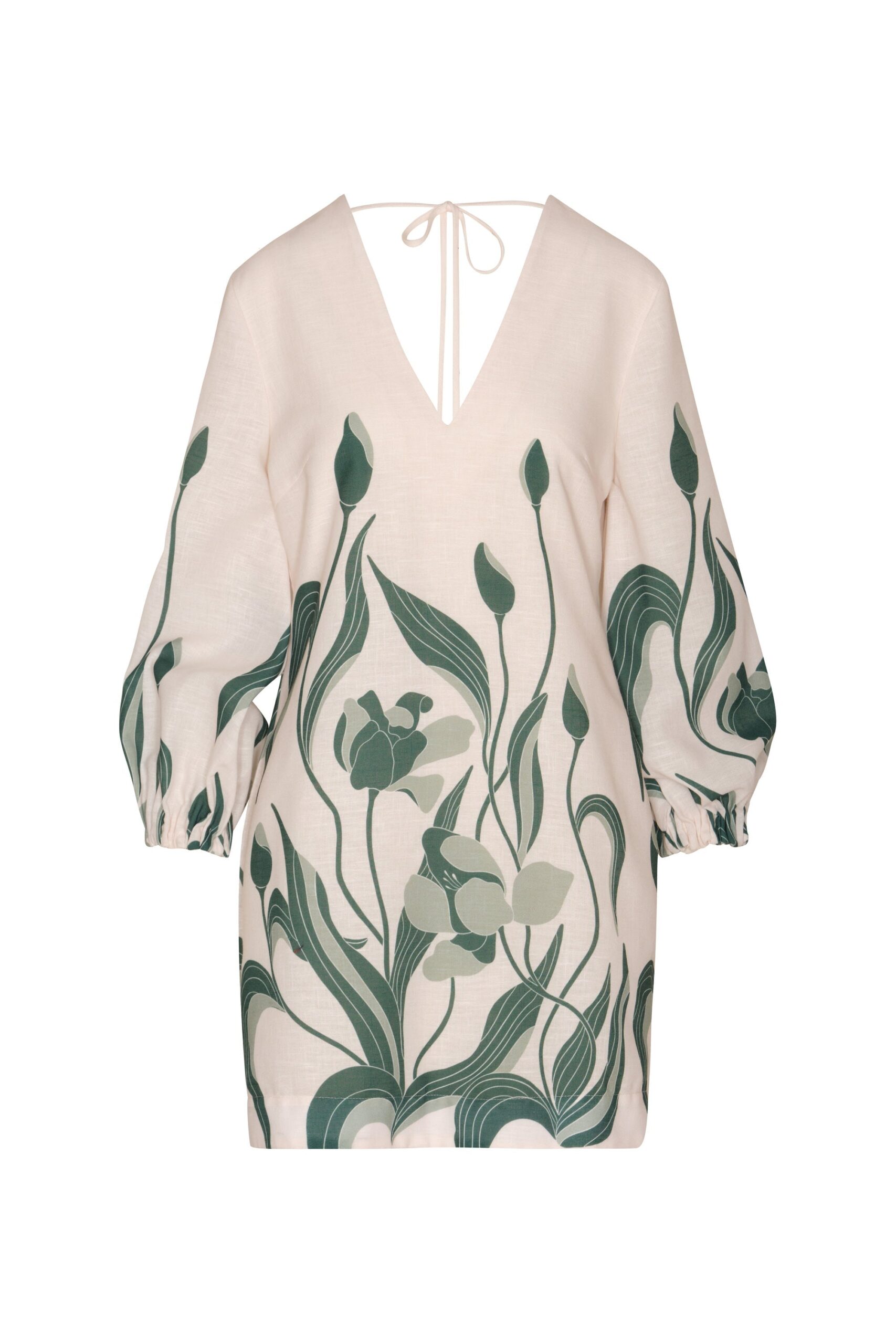 Andres Otalora Colombian Designer Dress - Luxury Womenswear Andres Otalora luxury designer Dress with bold silhouette in linen