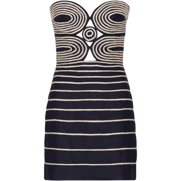 Andres Otalora luxury designer Dress with bold silhouette in linen