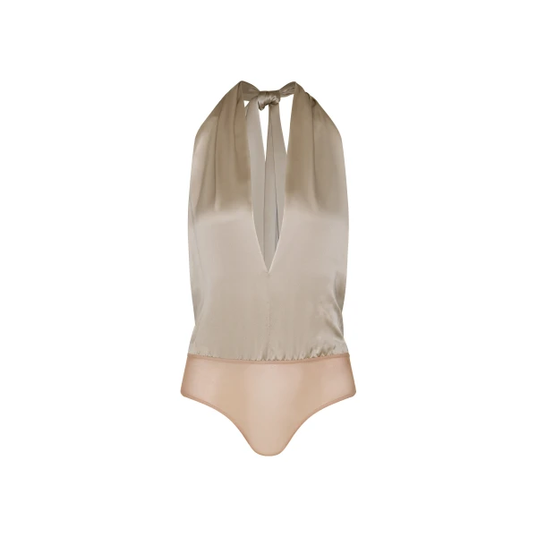 Andres Otalora luxury designer Swimsuit with bold silhouette in linen