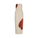 Andres Otalora luxury designer Dress with bold silhouette in linen