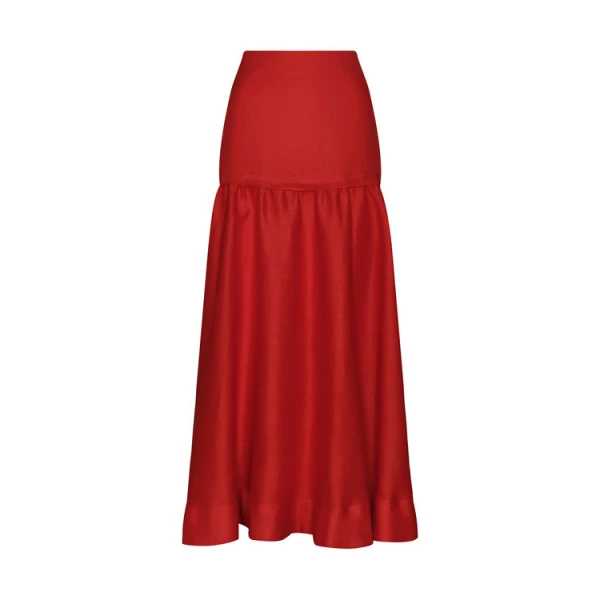 Andres Otalora luxury designer Skit with bold silhouette in linen