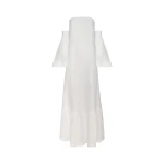 Andres Otalora luxury designer Dress with bold silhouette in linen