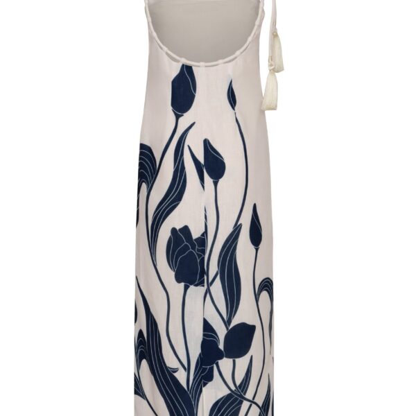 Andres Otalora luxury designer Dress with bold silhouette in linen