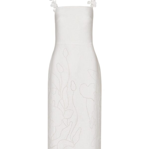 Andres Otalora luxury designer Dress with bold silhouette in linen