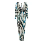 Andres Otalora luxury designer Dress with bold silhouette in linen